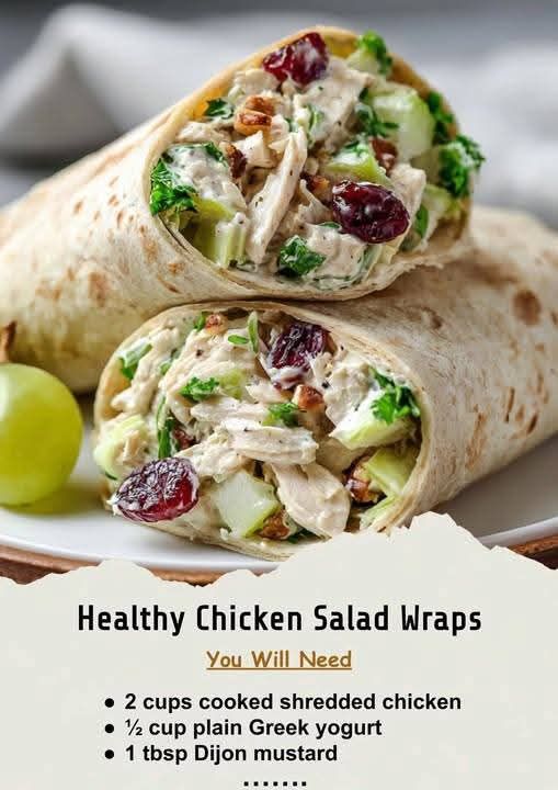 Healthy Chicken Salad Wraps