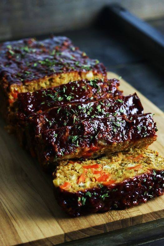 Barbecue Chickpea Loaf with Paprika Glaze