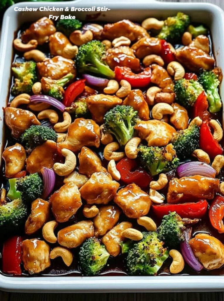 Cashew Chicken & Broccoli Stir-Fry Bake