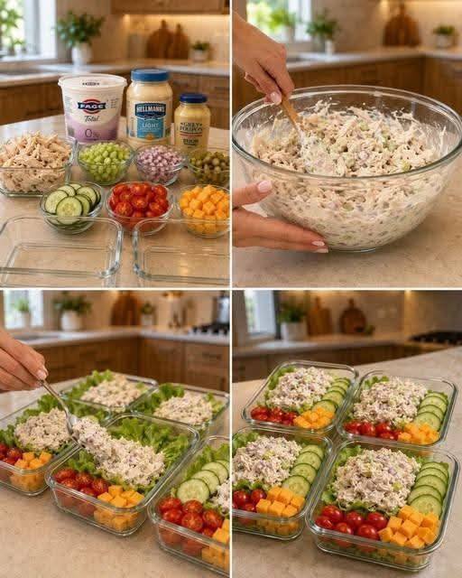 Chicken Salad Containers (Meal Prep Style)