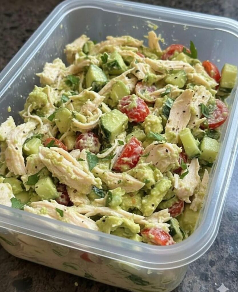 Creamy Avocado Chicken Salad (Weight Watchers Friendly)