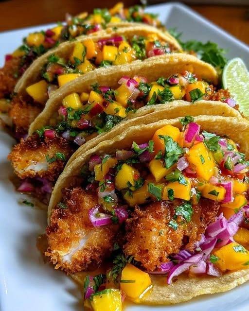 Fish Tacos with Mango Salsa