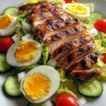 High-Protein Grilled Chicken & Egg Garden Salad