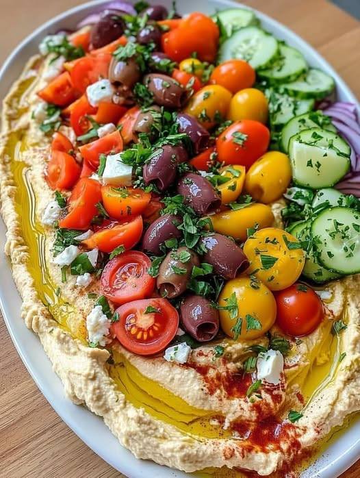 Loaded Mediterranean Hummus Platter