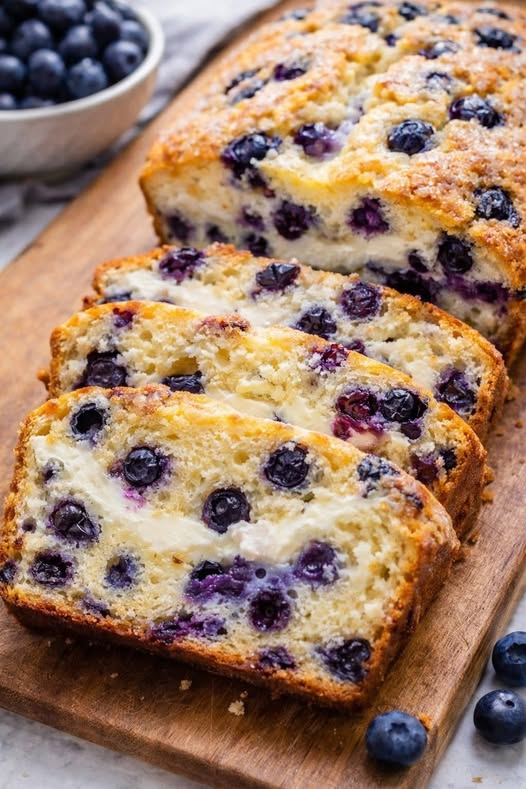 Air Fryer Blueberry Cream Cheese Bread