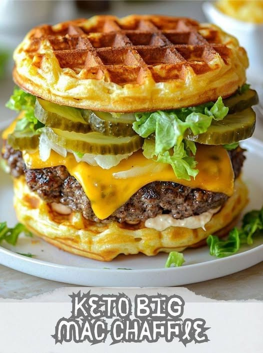 Keto Big Mac Chaffle