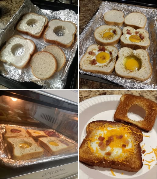 Bacon Egg Toast Cups (Air Fryer Version)