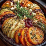 Air Fryer Layered Sweet Potato Gratin