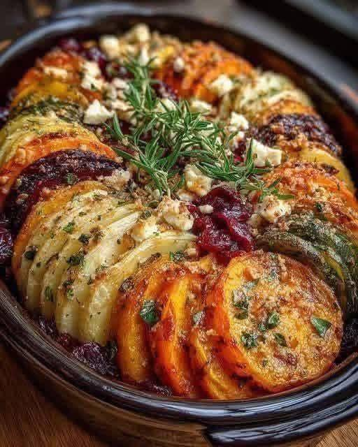 Air Fryer Layered Sweet Potato Gratin