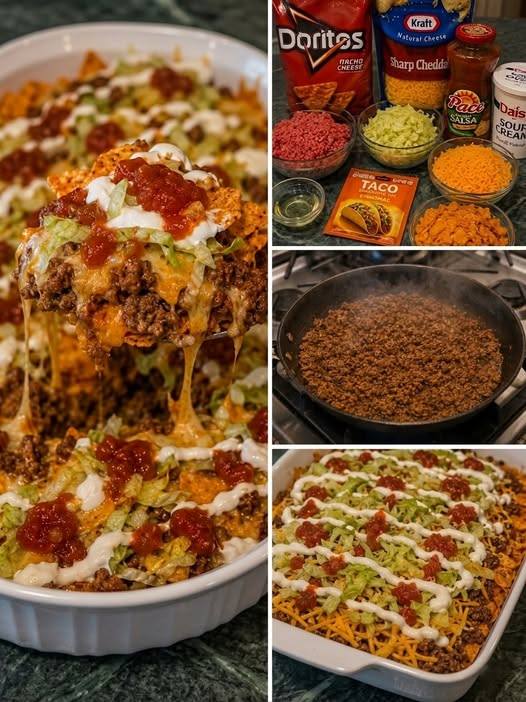 Keto Mediterranean Loaded Taco Bell-Style Dorito Beef Crunch Tray