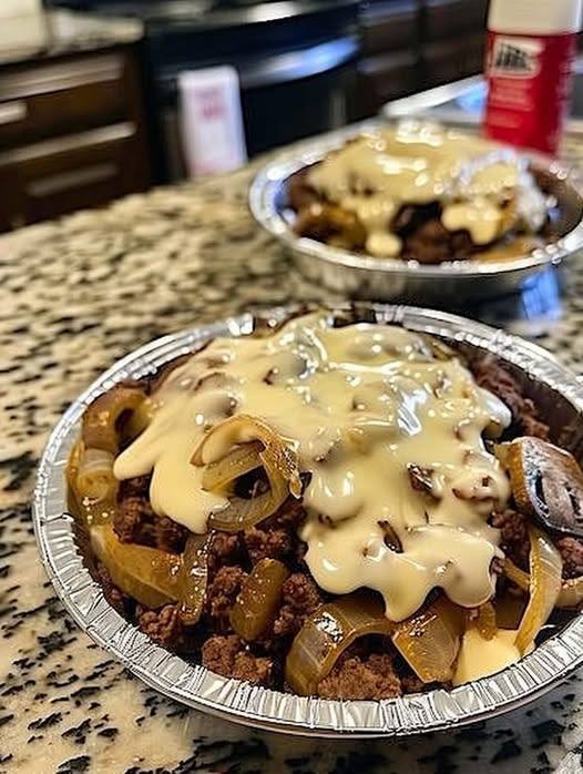 Mushroom Swiss Burger Bowl