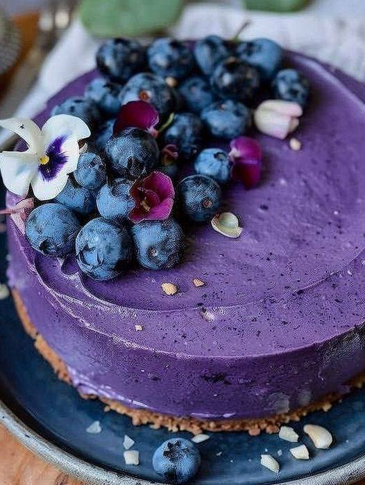 Vegan Blueberry Cashew Cake