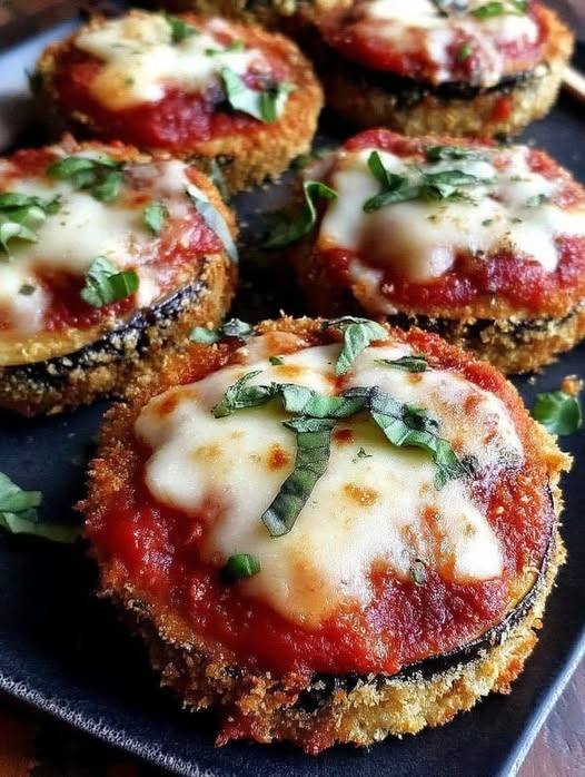 Vegan Crispy Baked Eggplant Parmesan