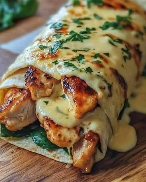 Weight Watchers Cheesy Garlic Chicken Wraps