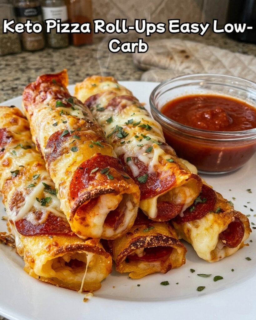 Keto Pizza Roll-Ups