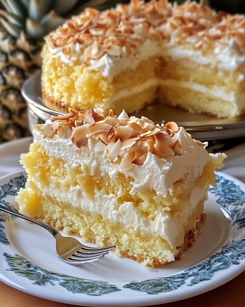 Tropical Pineapple Coconut Dream Cake (Low-Carb & Keto-Friendly)