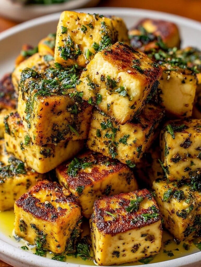 Lemon Garlic Roasted Tofu 🌿✨