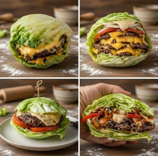 Lettuce-Wrapped Cheeseburger