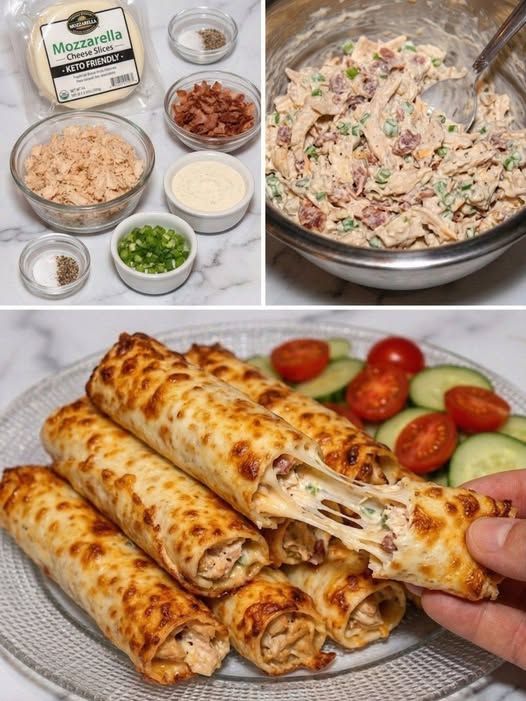 Keto Chicken Bacon Ranch Taquitos