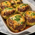 Keto Oven-Baked Cabbage Burgers