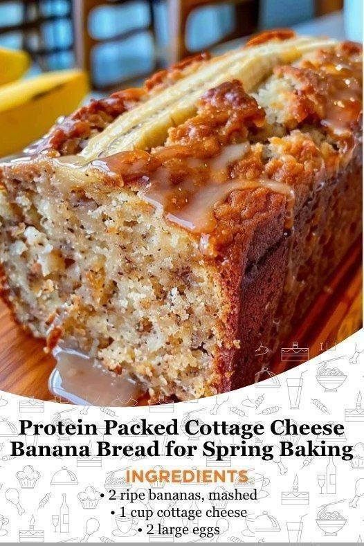 Protein-Packed Cottage Cheese Banana Bread: