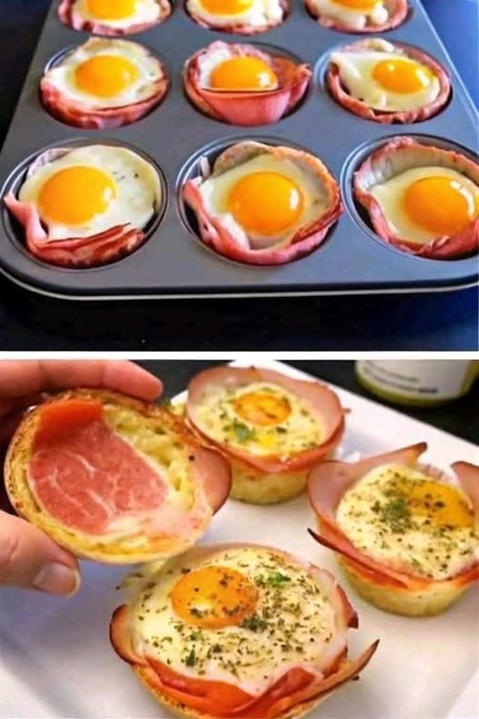 Easy and Tasty Air Fryer Ham and Cheese Egg Cups