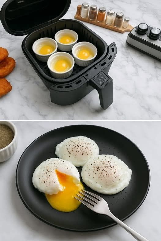 Air Fryer Poached Eggs