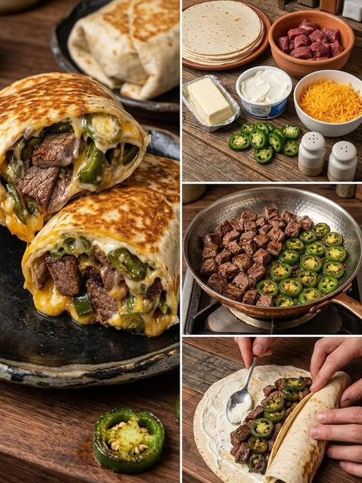Keto Creamy Jalapeño Popper Steak Wraps