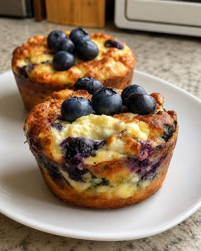 Vegan 3-Ingredient Blueberry Protein Cups