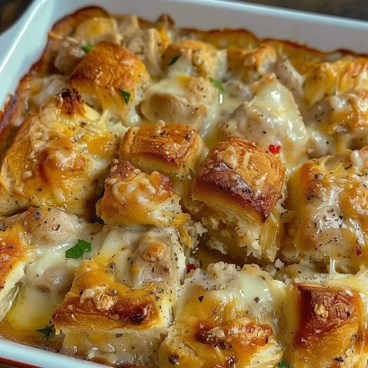 Air Fryer Cheesy Garlic Bread Casserole
