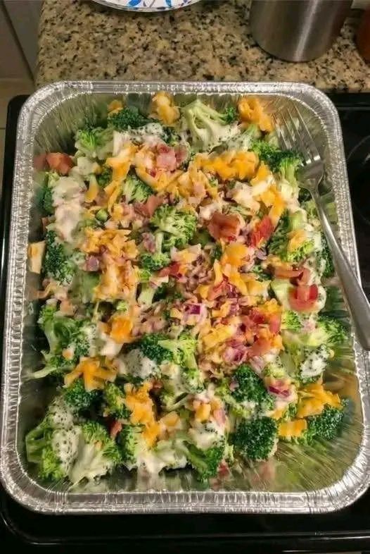 Broccoli Bacon Cheddar Salad