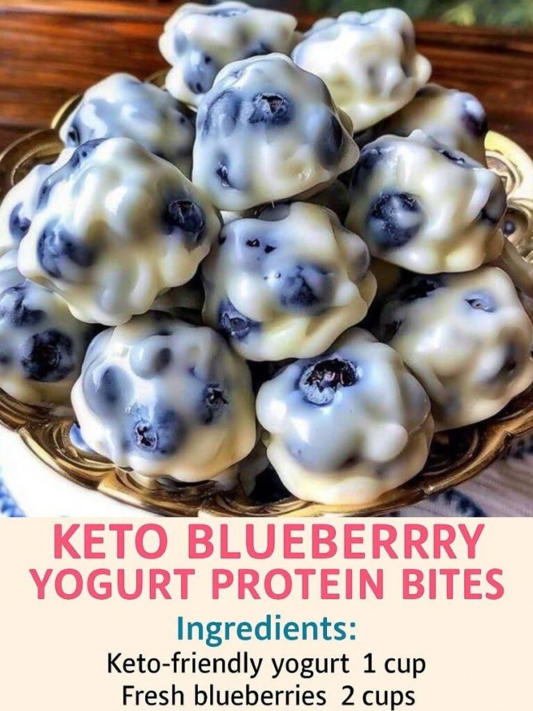 Keto Blueberry Yogurt Protein Bites