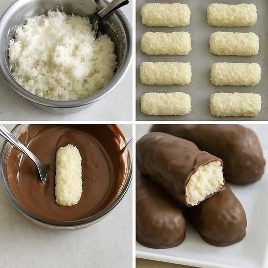 4-Ingredient Chocolate Coconut Bars
