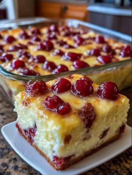 Creamy Cherry Cheesecake Bars