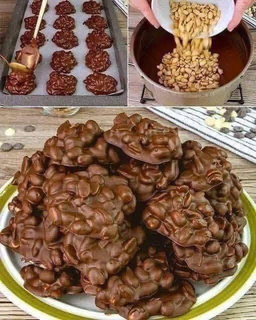 3-Ingredient Chocolate Peanut Clusters