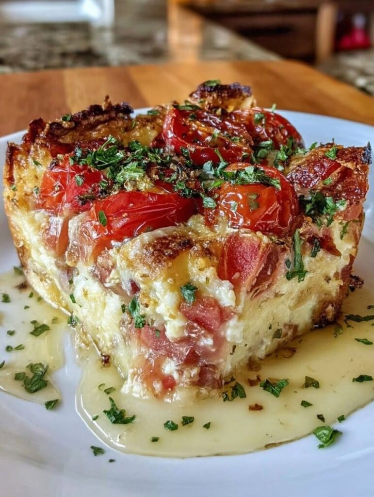 Vegan Cheesy Tomato Cottage Bake