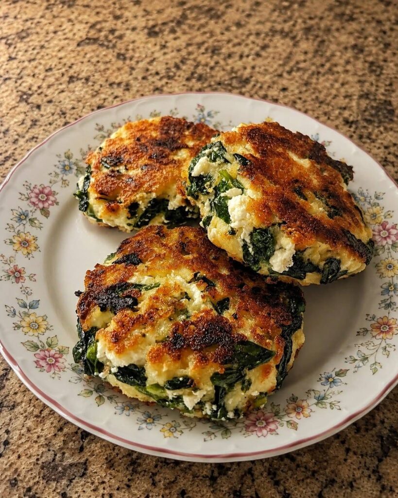 Spinach & Vegan Feta Patties – A Savory Delight