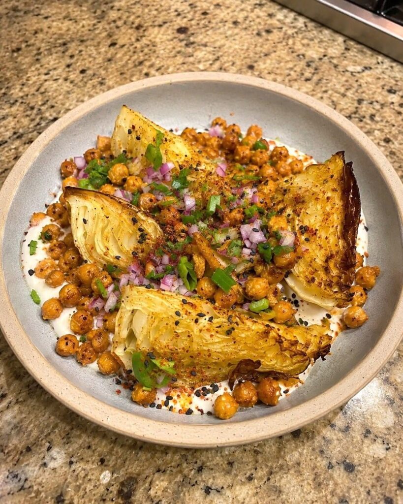 Vegan Caramelized Roasted Cabbage