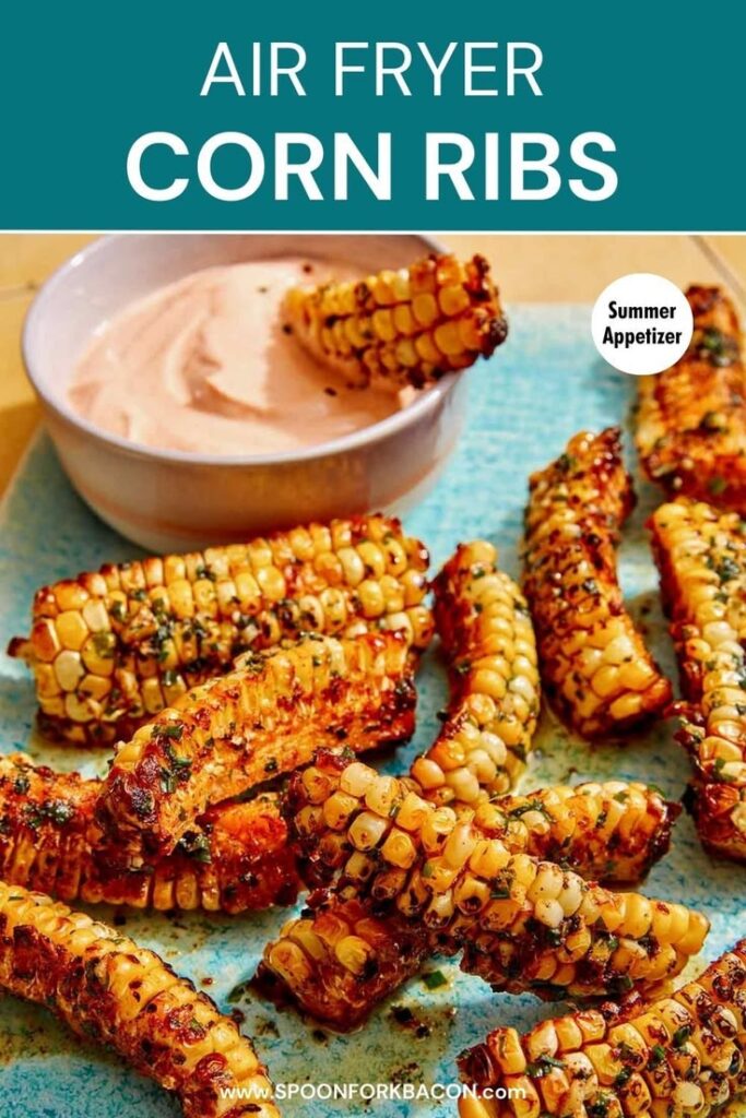 🌽 Air Fryer Garlic Butter Corn Ribs