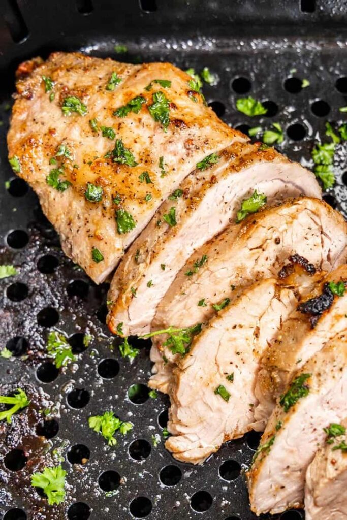 Air Fryer Garlic Herb Pork Tenderloin