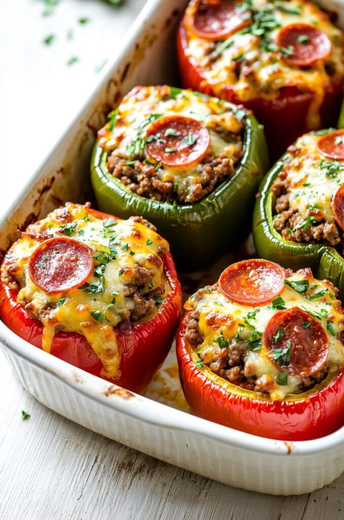 Air Fryer Pizza Stuffed Bell Peppers ππ«π§