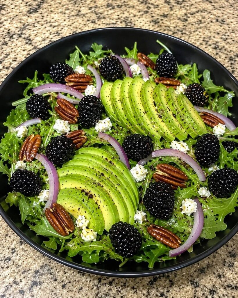 Blackberry & Avocado Salad with Maple Lemon Vinaigrette