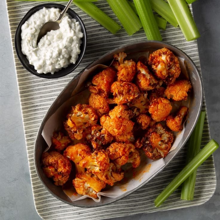 Air Fryer Buffalo Cauliflower & Turkey Bites