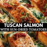 Creamy Tuscan Keto Salmon with Spinach & Sun-Dried Tomatoes
