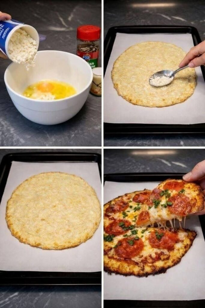 Crispy 2-Ingredient Cottage Cheese Pizza Crust