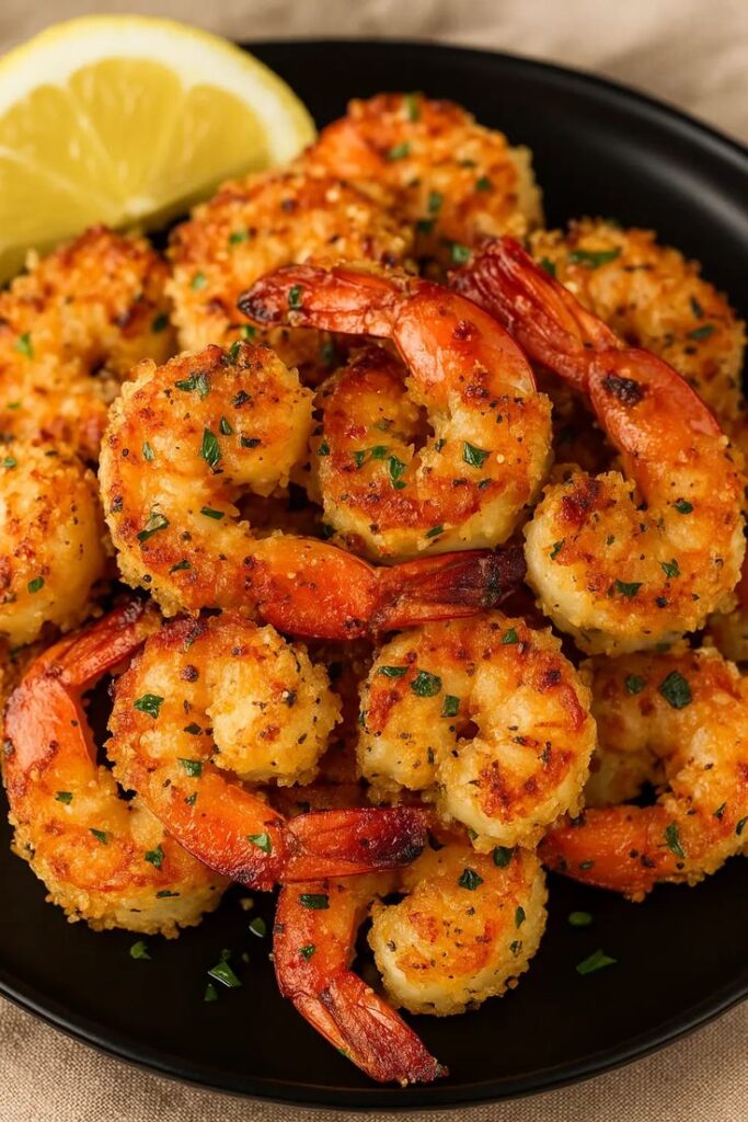 Air Fryer Shrimp Parmesan Crunch