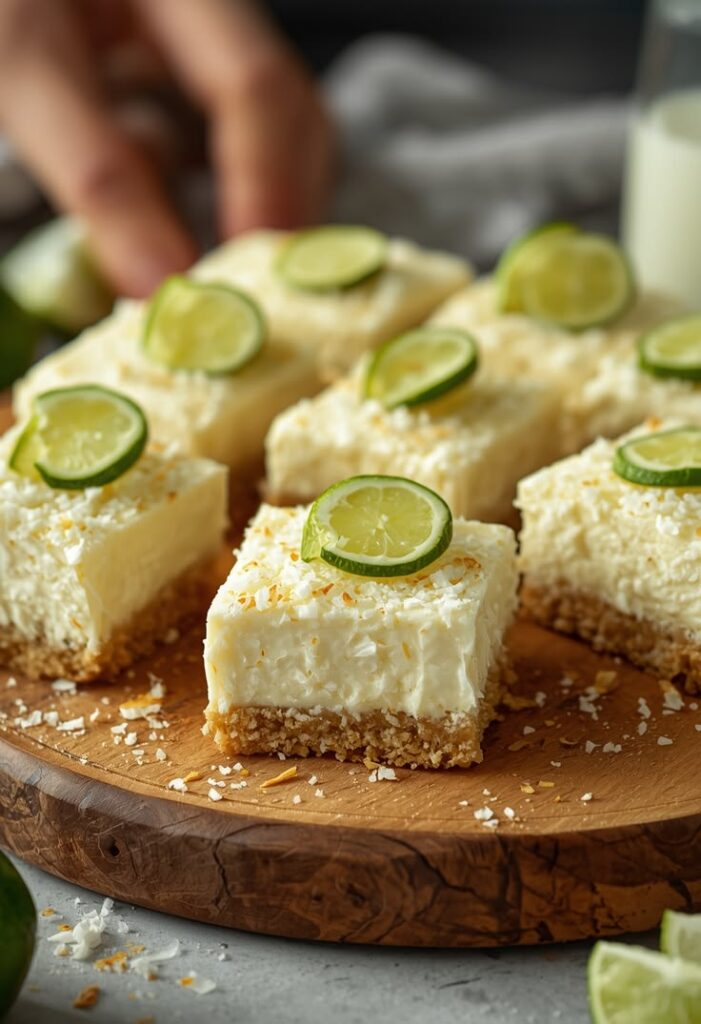 Keto Coconut Lime Cheesecake Bars