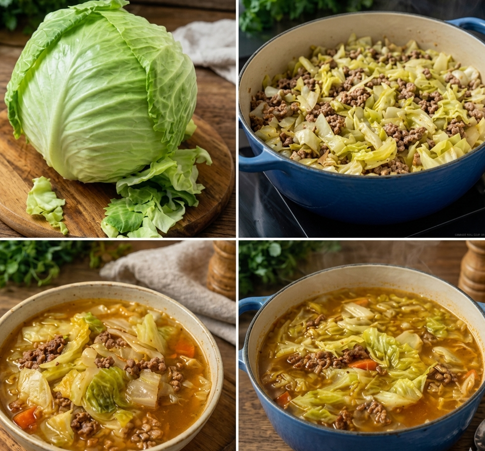 Hearty Cabbage Beef Soup