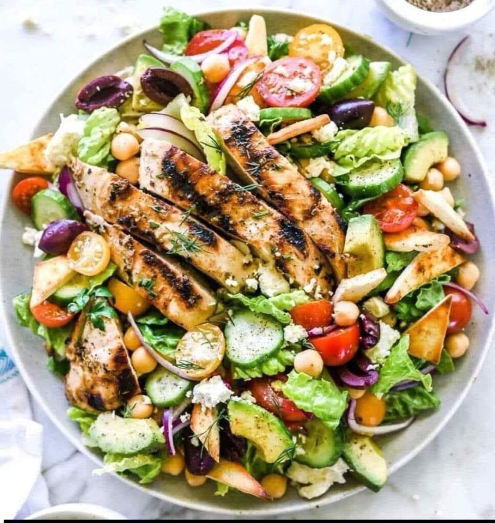 Greek Chicken Gyro Salad
