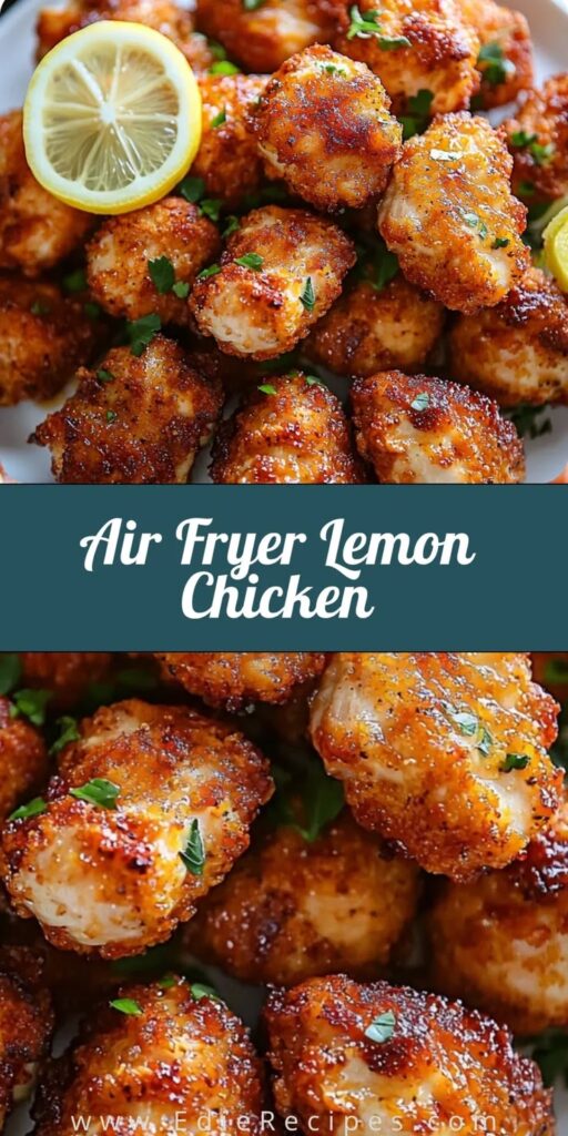 Air Fryer Lemon Herb Chicken Meatballs